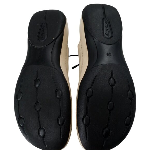 Wolky Kite Ghillie Lace Up Comfort Sandals Size 39 US 8 Beige Leather Adjustable - Picture 6 of 14